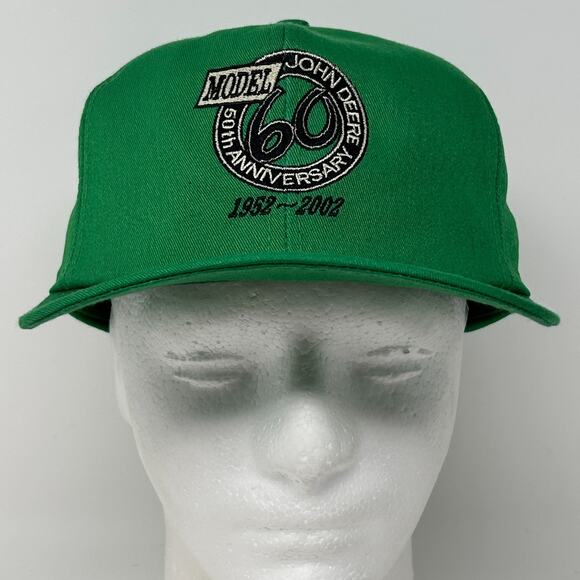 Vintage John Deere Model 60 Hat Cap Green Y2Ks Farmer Farm Tractor 50th Snapback - Picture 2 of 10